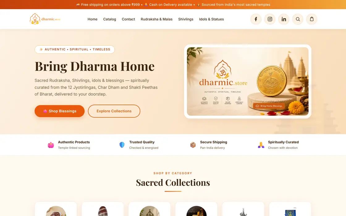 Home page of dharmic.store